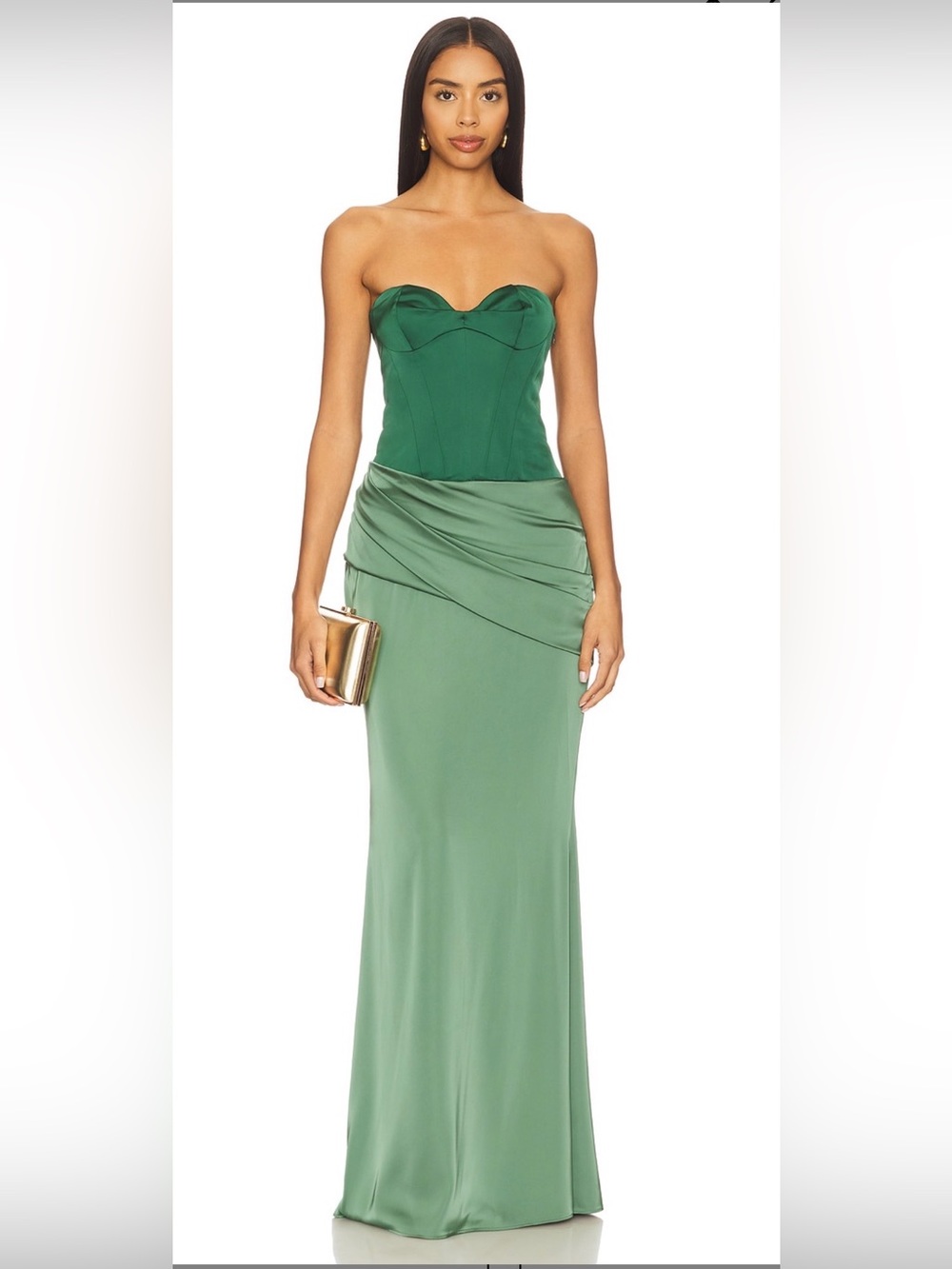 NBD Amit Gown in Tonal Green